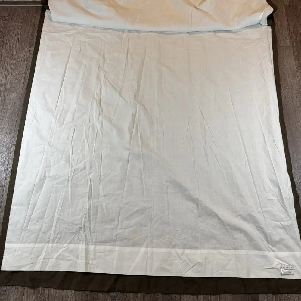 Single Ethan Allen Brown Linen Rod Curtain Lined 50x98, Excellent